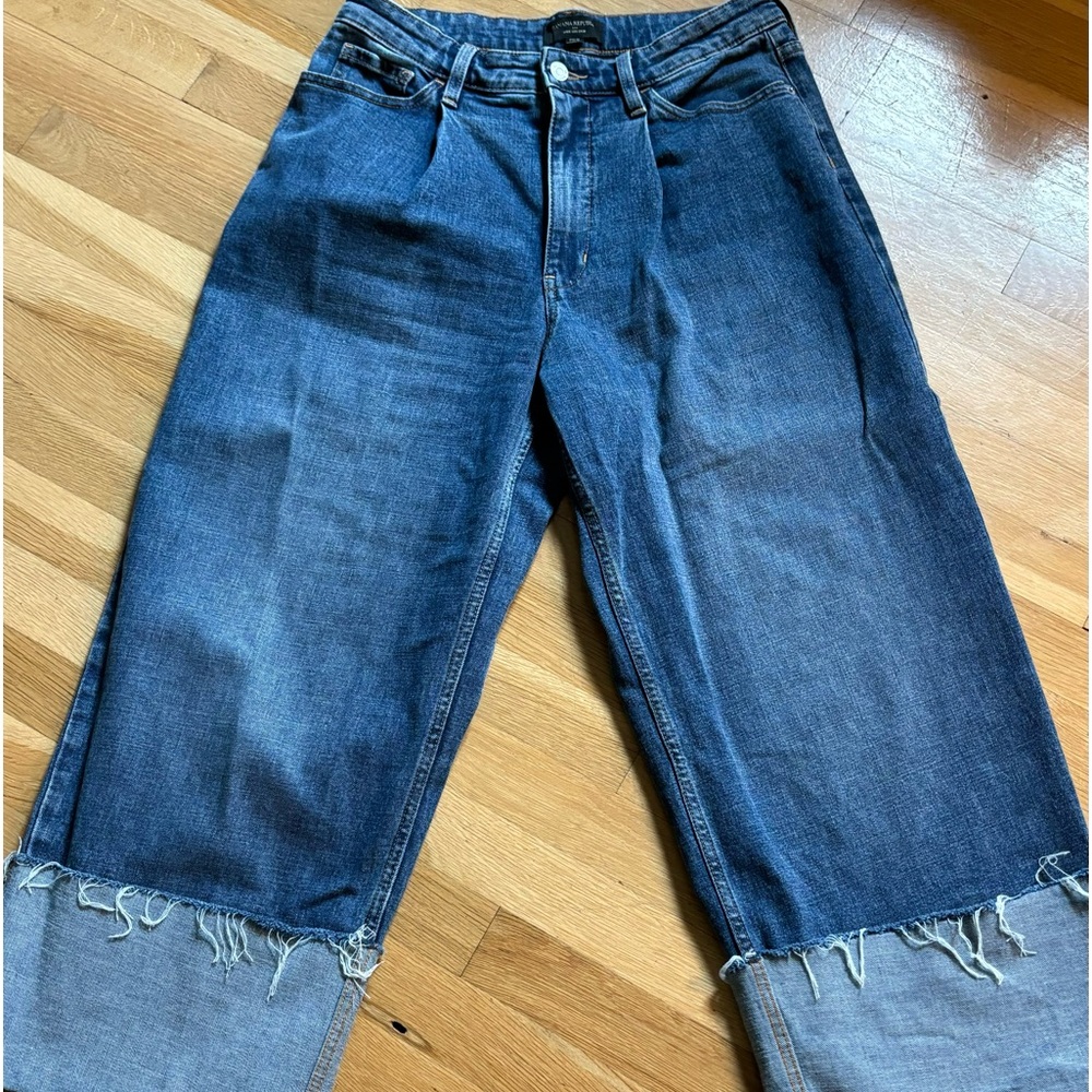 Banana Republic wide leg crop denim